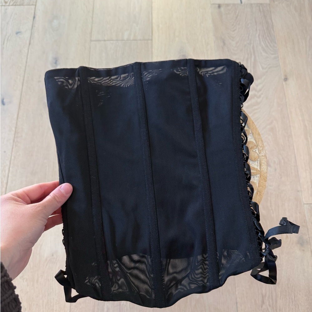 Forever 21 Black Zippered Corset